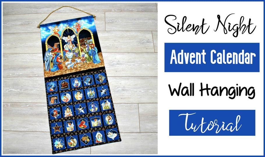 Silent Night Nativity Advent Calendar Wall Hanging