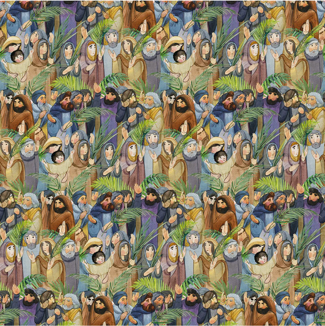 Lamb of God Townspeople Cotton Fabric – Heavenly Fabric Shop