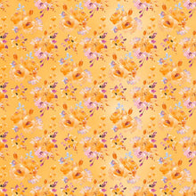 Glorious Garden Orange Roses Cotton Fabric