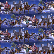 Let Us Adore Him Three King Voyage Cotton Fabric