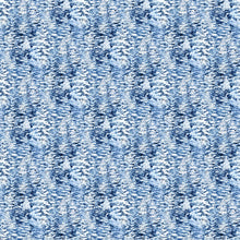 All That Glitters Snow Trees Blue Sparkle Cotton Fabric