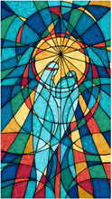 Nativity Stained Glass Cotton Fabric Panel