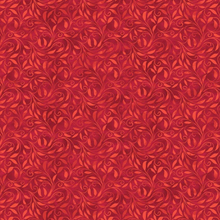 Nativity Leaf Scroll Red Cotton Fabric