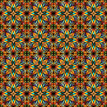 Radiant Reflections Stained Glass Allover Multi Cotton Fabric