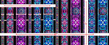 Night Flight Stained Glass Stripe Cotton Fabric