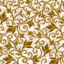 Heavenly Night Scroll Cream Cotton Fabric