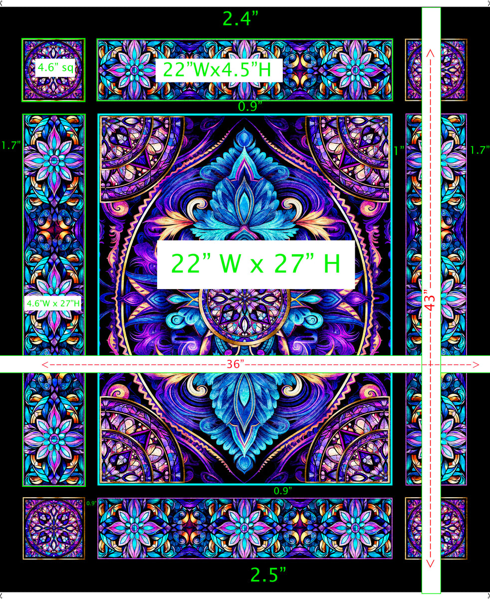 Royale Stained Glass Panel Cotton Fabric – Heavenly Fabric Shop