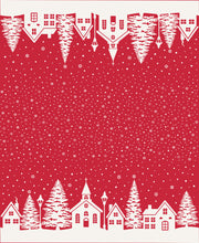 Buon Natale Double Border Pomegranate Cotton Fabric