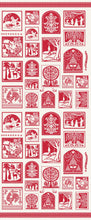 Buon Natale Christmas Cards Snowflake Pomegranate Cotton Fabric Panel