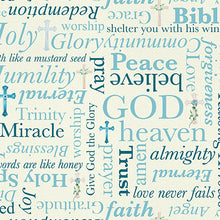 Love Never Fails Ivory Religious Words Cotton Fabric