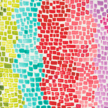 Coming Up Roses Rainbow Mosaic Cotton Fabric