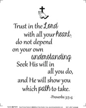 Proverbs 3:5-6 Fabric Panel