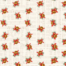 Old Saint Nick Joy To The World Music Bells Cotton Fabric