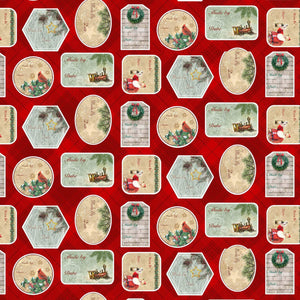 Old Saint Nick Christmas Made By Labels Cotton Fabric