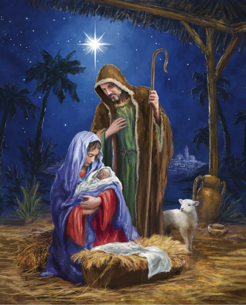 Nativity Cotton Fabric Panel Heavenly Fabric Shop