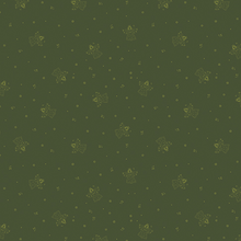 Silent Night Choir of Angels Sprig Green Cotton Fabric