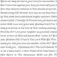 Take Heart White Love Scripture Cotton Fabric