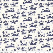 Come Let Us Adore Him Silhouettes Cloud Cotton Fabric