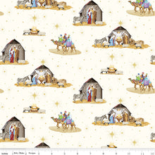 Come Let Us Adore Him Nativity Main Cloud Cotton Fabric