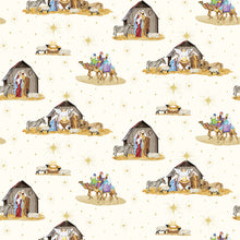 Come Let Us Adore Him Nativity Main Cloud Cotton Fabric