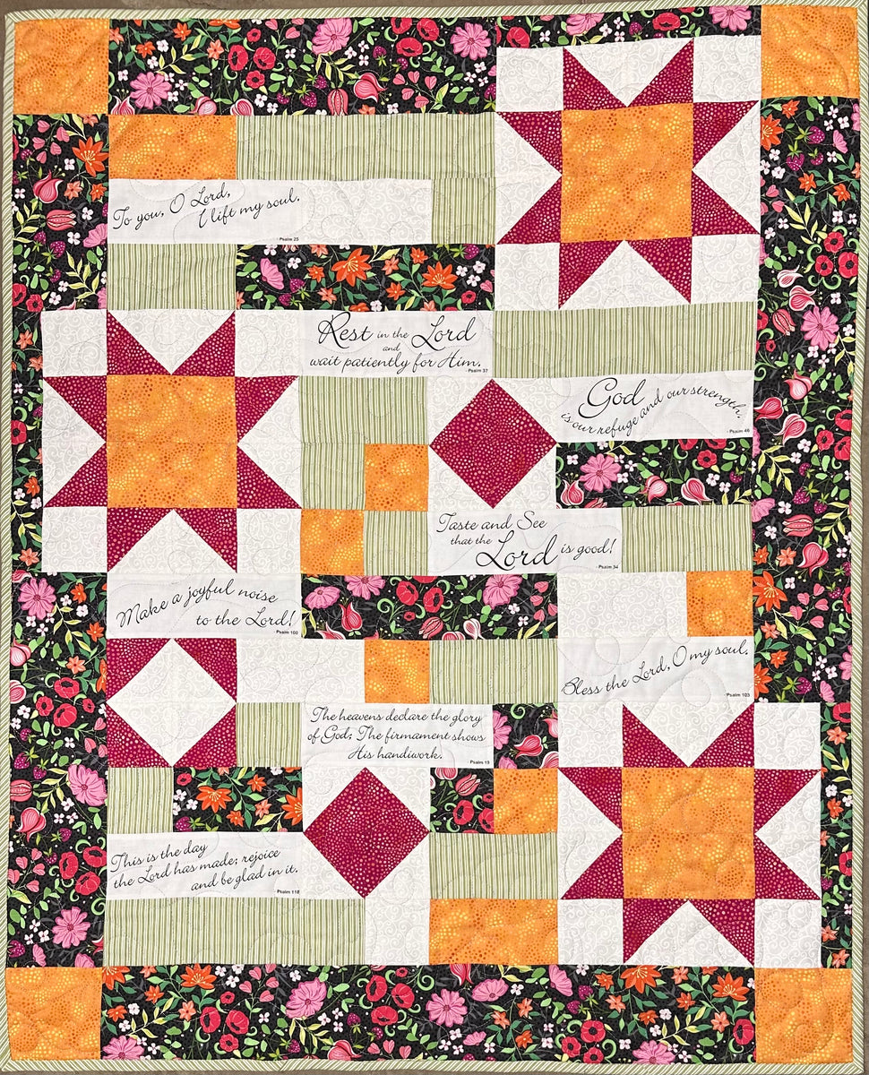 Comfort of Psalms 8 Block Quilt Pattern Heavenly Fabric Shop