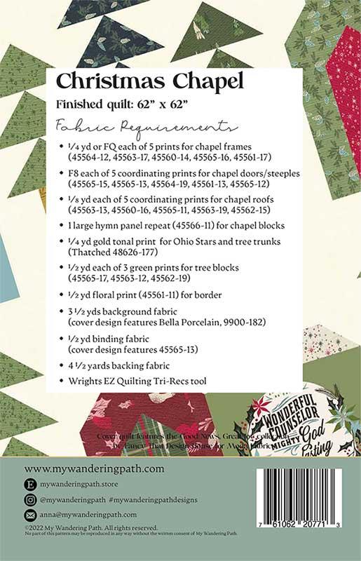 Christmas Chapel Quilt Pattern Heavenly Fabric Shop