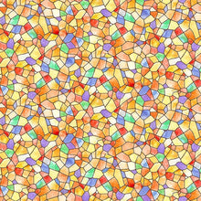 All Is Calm Multi Stained Glass Tiles Cotton Fabric