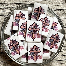 Faith Cross Block Silicone Focal Bead