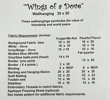 Wings of a Dove Hanging Quilt Pattern