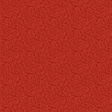 Victory Garden Scrolls Cranberry Cotton Fabric