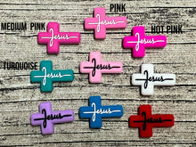 Jesus Color Cross Silicone Focal Bead