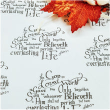 John 3:16 Scripture Tissue Paper 5pc Sheet Set