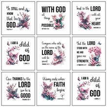 Butterfly Faith Scripture Squares 9pc Mini Panel Set