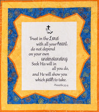 Proverbs 3:5-6 Fabric Panel