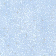 Snowy Brook Breeze Stars Metallic Cotton Fabric