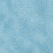 Snowy Brook Sky Stars Metallic Cotton Fabric