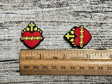 Sacred Heart Cross Silicone Focal Bead