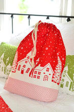 Buon Natale Double Border Pomegranate Cotton Fabric