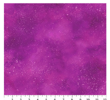 Angels on High Night Sky Fuchsia Cotton Fabric