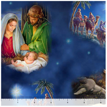 The Newborn King Nativity Vignettes Cotton Fabric