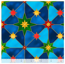 The Newborn King Star Geo Blue Cotton Fabric