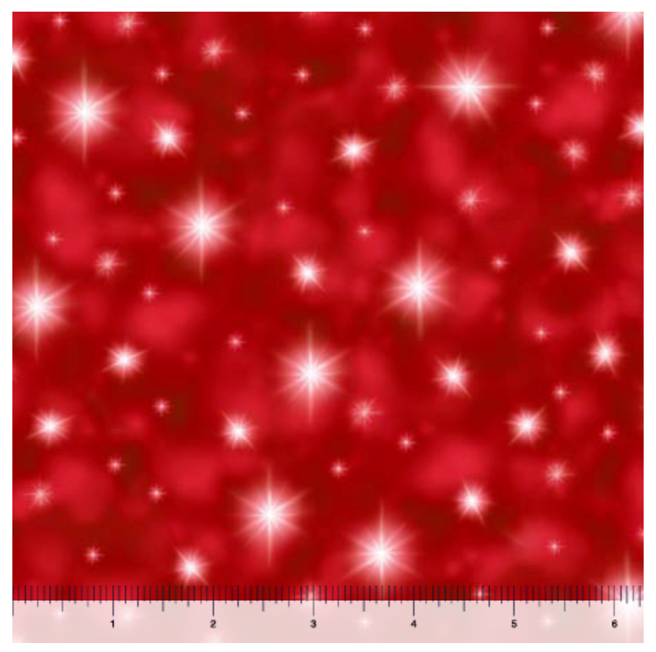 The Newborn King Red Stars Cotton Fabric Heavenly Fabric Shop