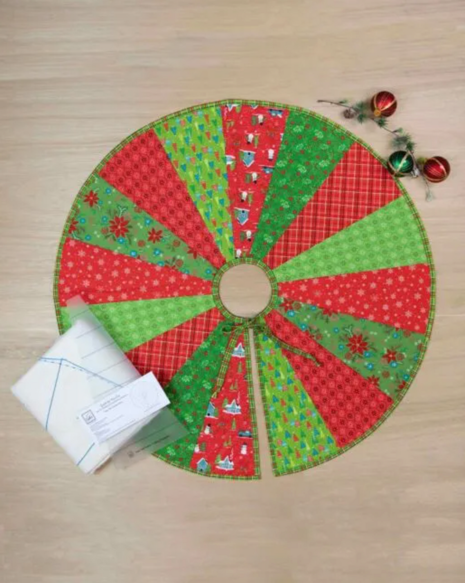 Quilt As You Go Christmas Tree Skirt Batting + Pattern Kit – Heavenly  Fabric Shop