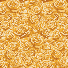 Rose Bouquets Yellow Cotton Fabric