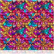 Night Flight Stained Glass Window Multi Cotton Fabric