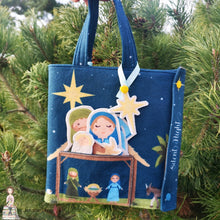 Silent Night Nativity Felt Fabric Panel