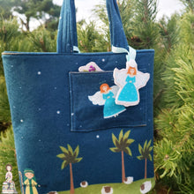 Silent Night Nativity Felt Fabric Panel