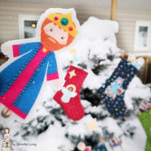 Silent Night Nativity Felt Fabric Panel