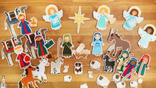 Silent Night Nativity Felt Fabric Panel