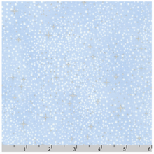 Snowy Brook Breeze Stars Metallic Cotton Fabric